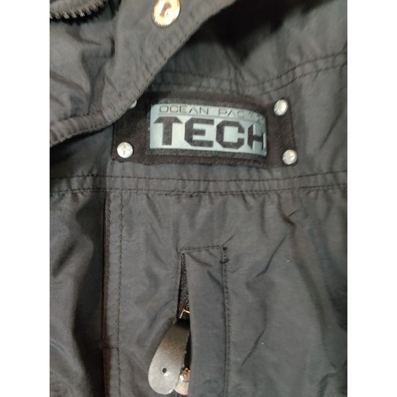Vintage OP Ocean Pacific Tech Jacket Men's Sz L Full Zip Snap Snowboard Coat - Picture 3 of 14